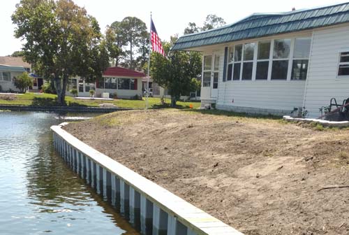 Can Vinyl Sea Walls Be Used as Retaining Walls Around a Pond?