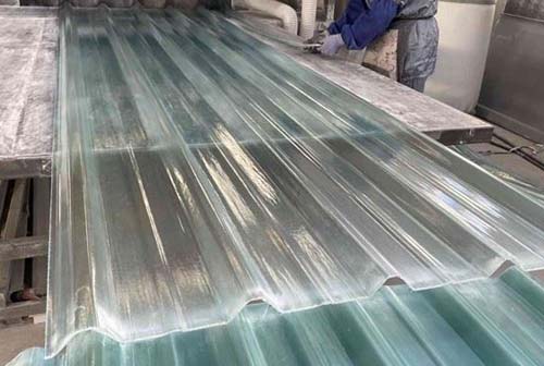 Fiber sheet roofing