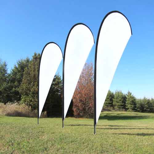 Flexible fiberglass rods for flags