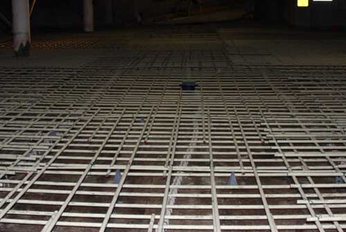 FRP rebar being used in a parking garage