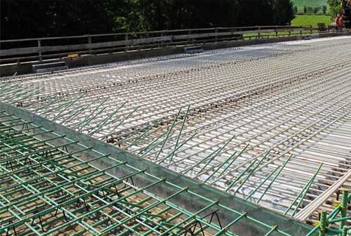 GFRP rebar being used in bridge decks