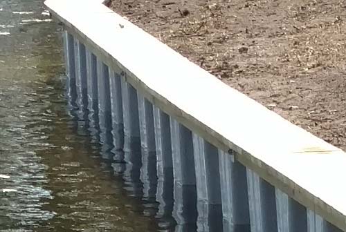 Vinyl sea wall