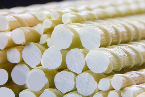 Fiberglass is used in reinforcing concrete