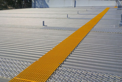 FRP walkways used in commercial buildings