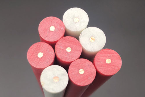 Copper core fiberglass rods for signal transmission