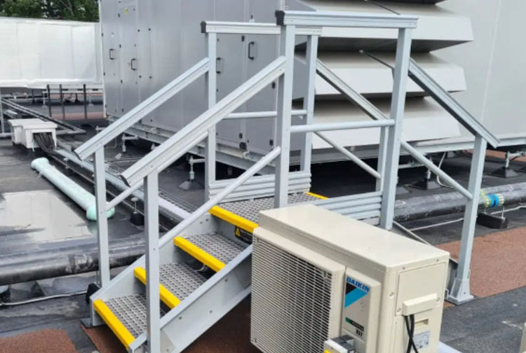 FRP railing resisting corrosion in a seaside environment