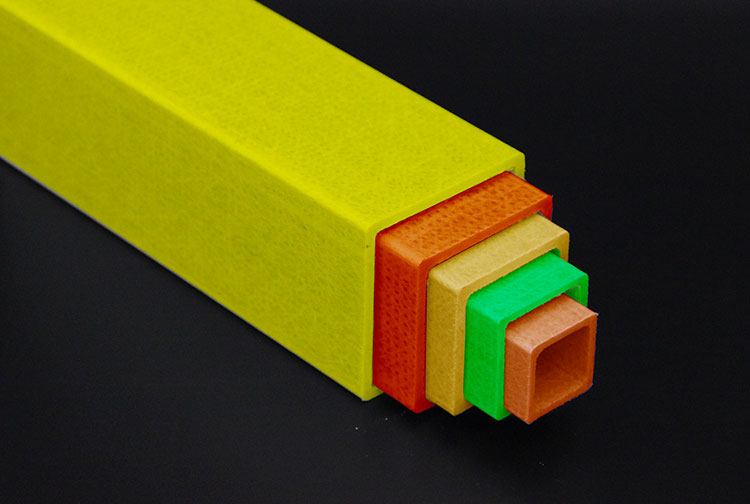Custom Fiberglass Square Tubes in Various Colors