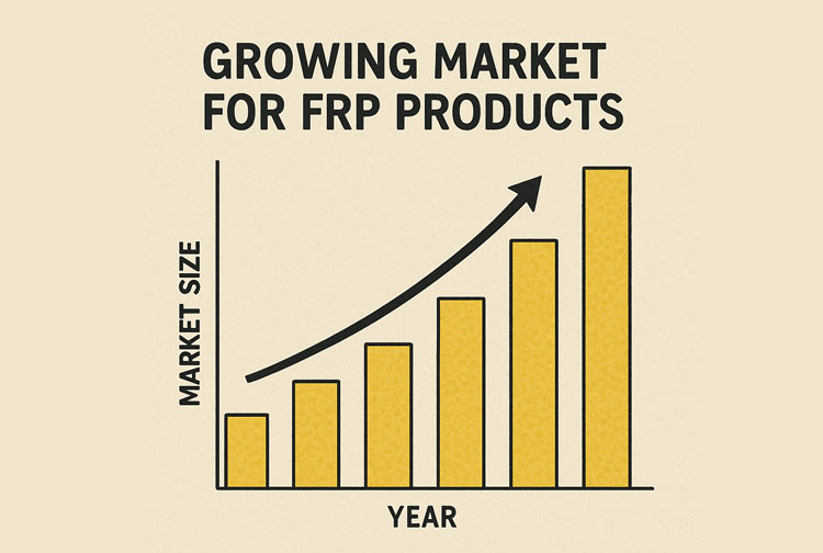 Graph showing the growing market for FRP products