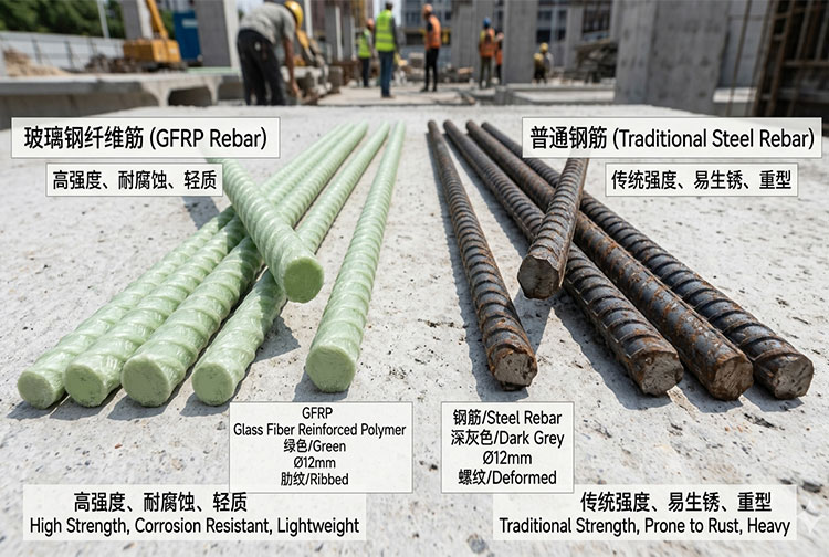 FRP Rebar vs Steel Rebar