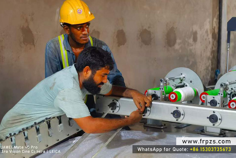 On-site technical commissioning and operator training for ZSXWJ5 GFRP rebar pultrusion line in Bangladesh