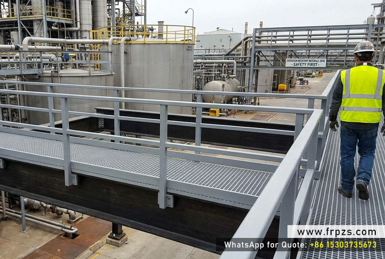 Industrial Installation of Pultruded FRP Composite Profiles in Chemical Plant Walkways and Framing
