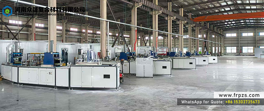 Curved FRP Profile Pultrusion Machine Installed at Customer Factory
