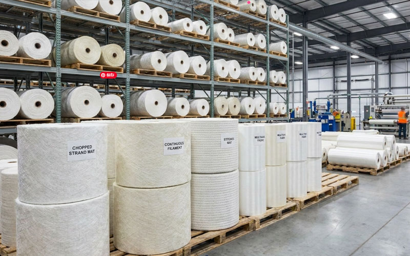 Neatly Slitted Rolls of Chopped Strand Mat, Continuous Filament Mat, and Multiaxial Fabrics