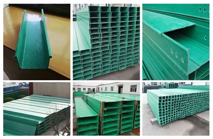 Solid Bottom FRP Fiberglass Cable Trunking with Cover Lid for Dust-Proof Protection